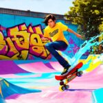 Video game in which players ride in skate parks and splash color around