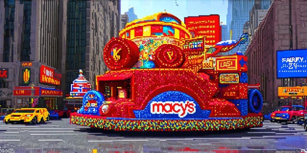 Who is the first video game character featured in the macy's day parade