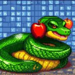 Pioneering video game in which you slither around and eat apples nyt crossword