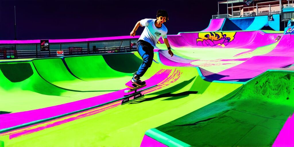 Video game in which players ride in skateparks and splash color around